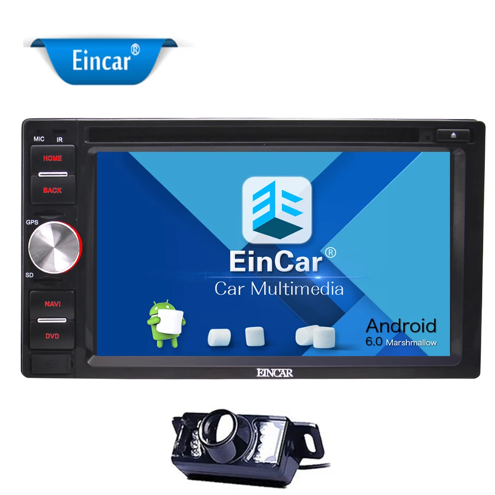 Excellent 6.2 Inch Android 6.0 Double Din In Dash Car Stereo Radio Video DVD CD Player WiFi GPS Navigation Mirror-Link/SWC Cam-in/USB+Cam 4