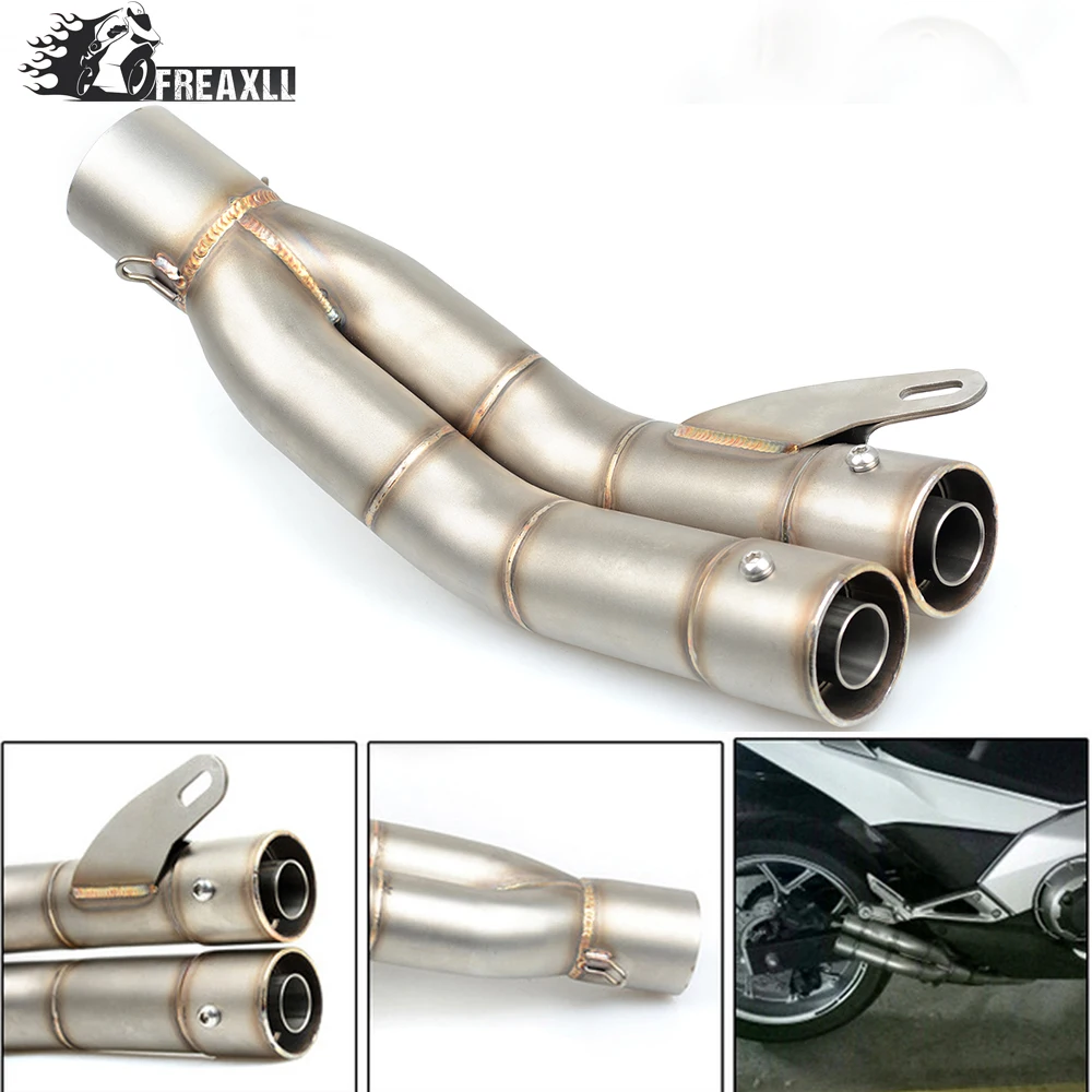 

36-51MM Universal Motorcycle Double Exhaust Muffler Pipe escape moto For Ducati 848 1098 S Monster 900 City I.E 1000 Dark S4R