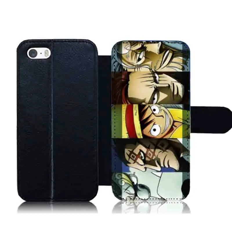 Для iPhone 7 Plus 8 Аниме one piece Luffy Shanks коллаж краска кожаный флип чехол для телефона с