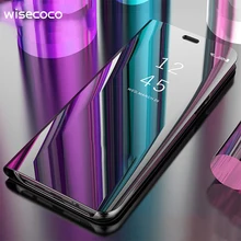 Роскошный сенсорный флип чехол Подставка для samsung Galaxy S9 S8 плюс S6 S7 край S6Edge Примечание 5 8 9 Note8 Note9 телефон смарт зеркала