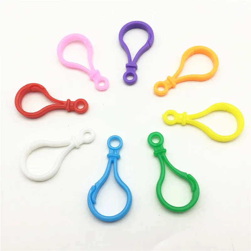 

20pcs 8 Colors 50mm Plastic Hook Toy Clips Clasp Bulb Buckles Dummy Jewelry Making Finding Backpack Webbing Sewing Accessories