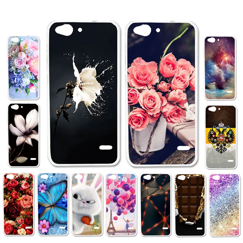 

Ojeleye DIY Patterned Silicon Case For ZTE Blade S6 Case Soft TPU Cartoon Phone Cover For ZTE Q5 Covers Bags Anti-knock Shell