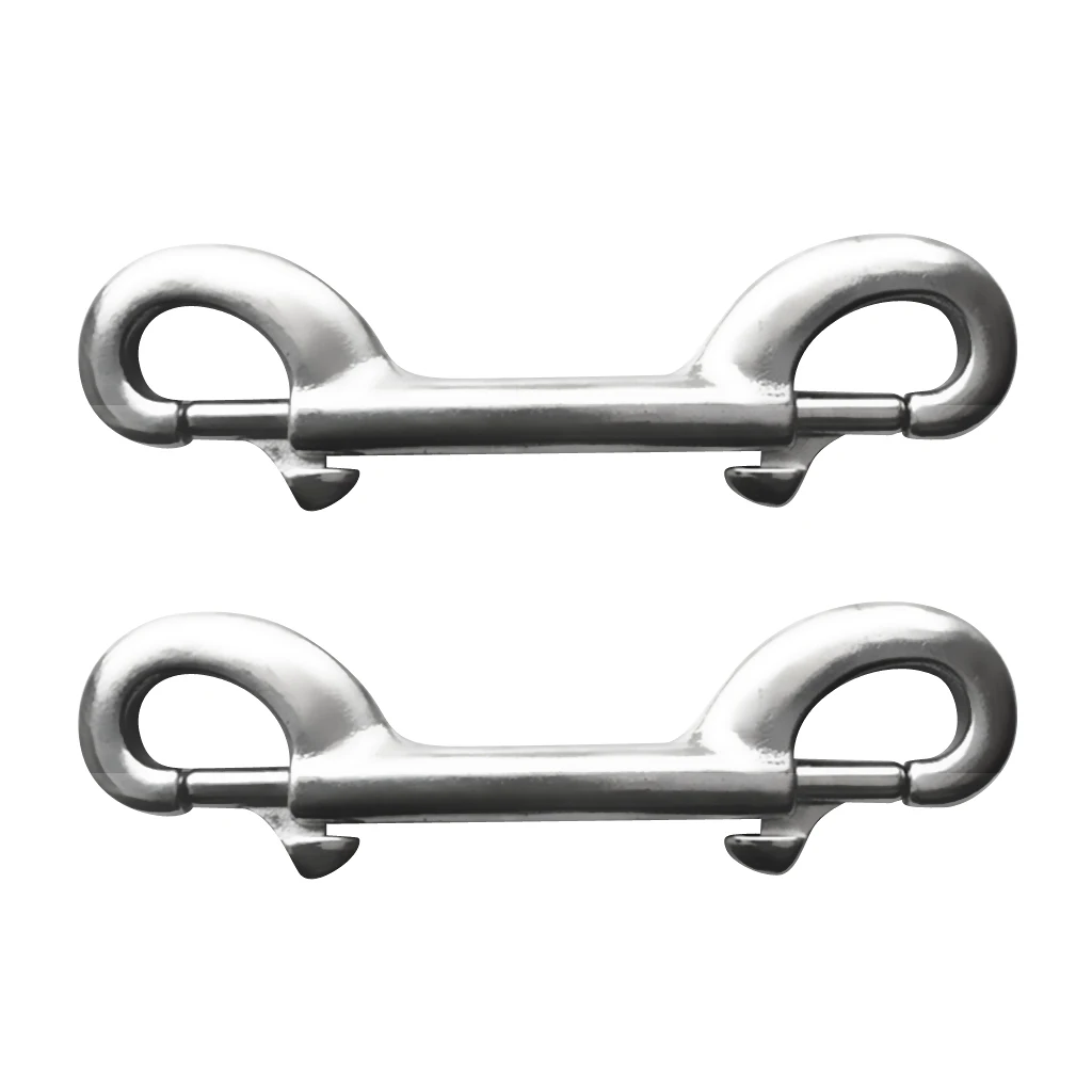 4pcs Scuba Dive 4-inch 316 Marine Stainless Steel Double Ended Snap Bolt Clip Trigger Hook Dual End Bolt Clip