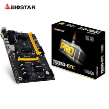 BIOSTAR Original board TB350BTC AM4 B350 Dig Mining Motherboard Supports 6 Graphics Cards A6-9500 6PCI-E Graphics slot TB350-BTC