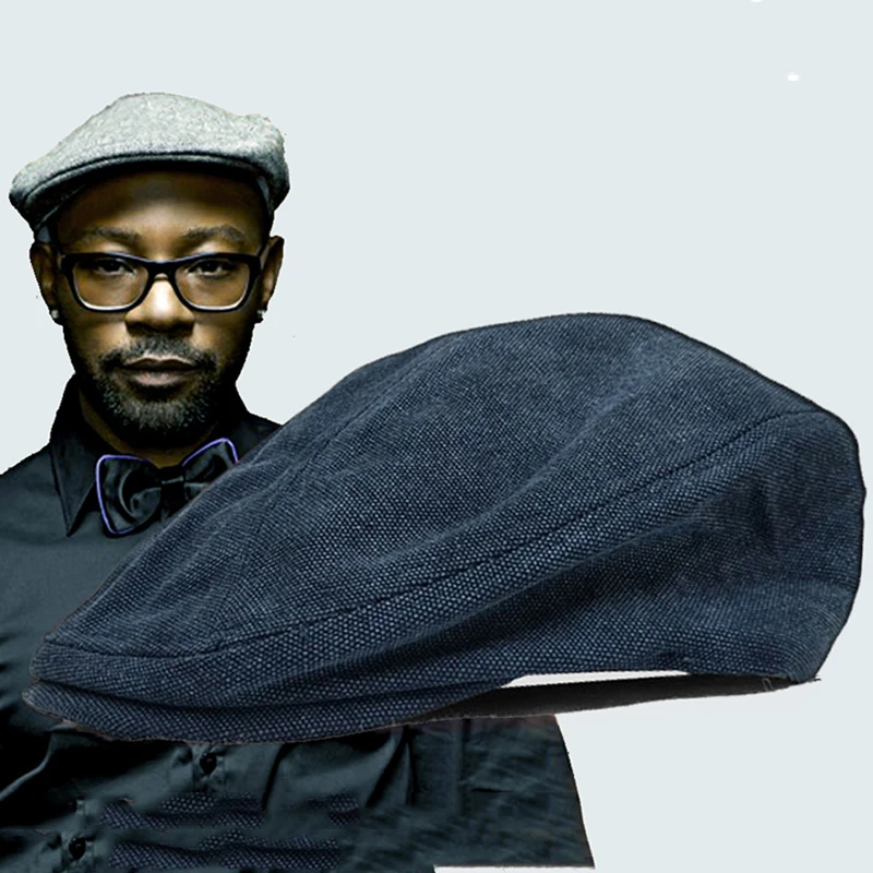 

Big Head Baseball Cap,Canvas Peaked Cap Adjustable Men British Cap With Large Size Circumference 55-63cm