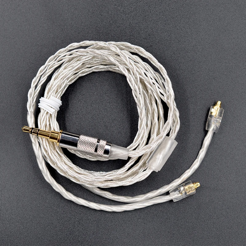 8 Core с серебряным покрытием кабель с MMCX 3,5 мм для Shure se215 315 se425 se535 Se846 ue900 Westone W10 W20 w30 W40 W50 W60 наушники