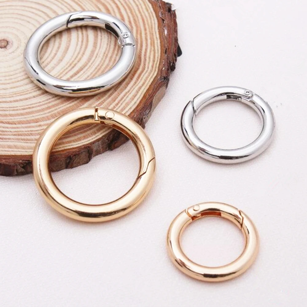 25mm Metal spring ring round key ring Alloy Key Chains DIY Jewelry