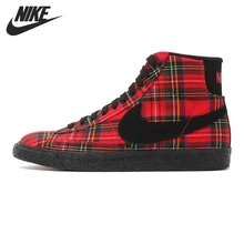 Original Nike WMNS BLAZER MID TEXTILE PRM women s Skateboarding Shoes 685207 600 High top sneakers