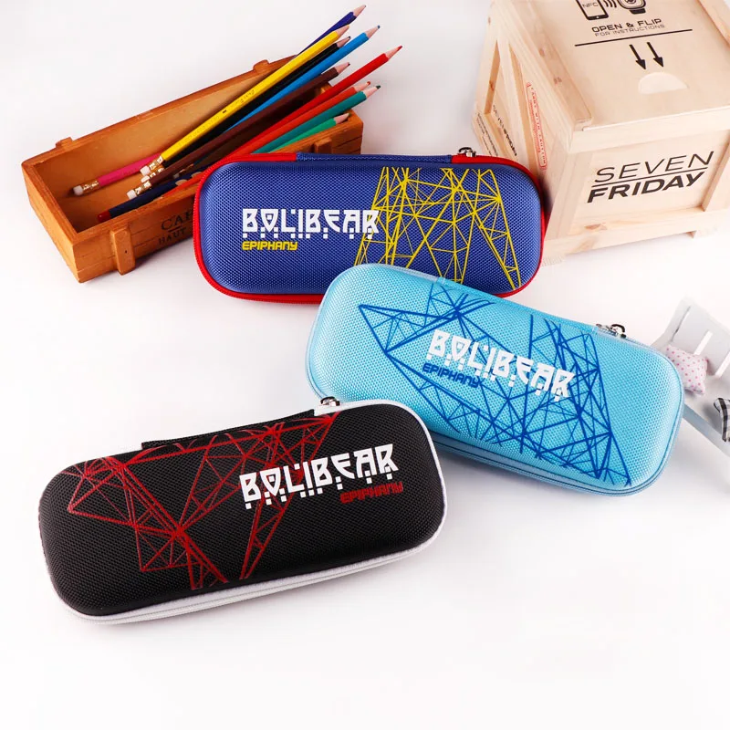 

Solid color pencil case cute Creative pattern school stationery pencil pouch EVA sport pencil bag