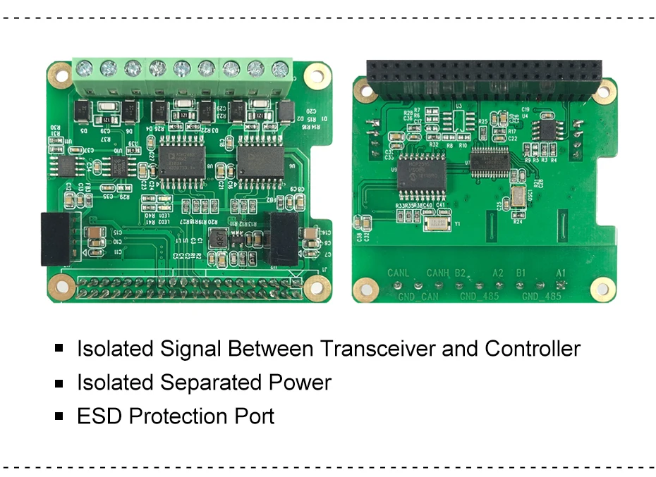 RS485 и CAN промышленный модуль связи для Raspberry Pi через SPI интерфейс, изолированный сигнал между приемопередатчиком и Contro