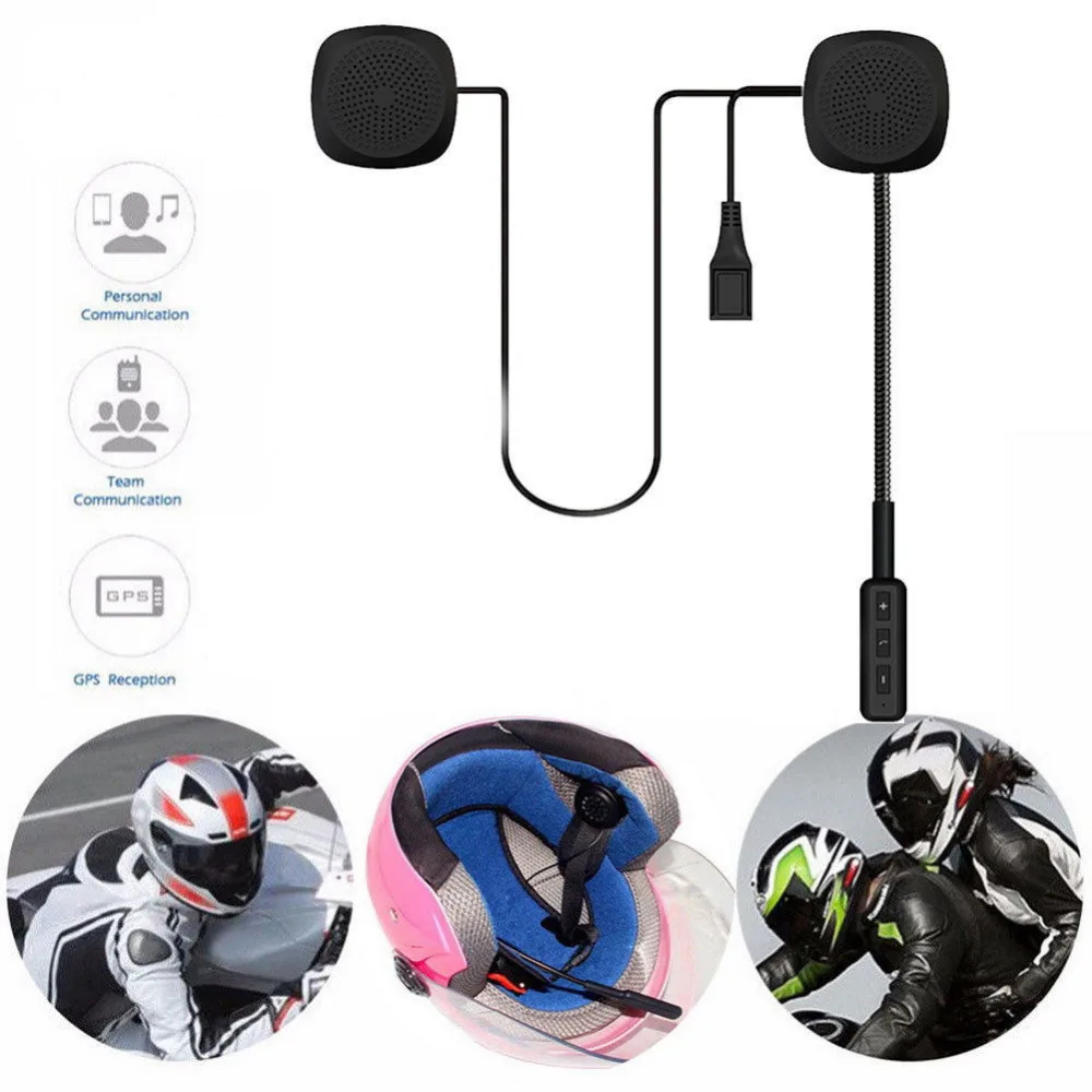 

Helmet Motorcycle Headset Wireless Bluetooth Speaker Music For MP3 MP4