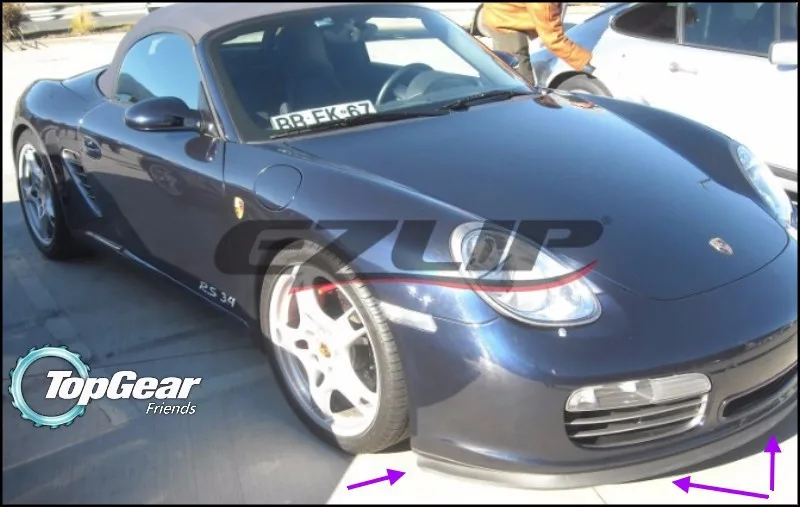 Для Porsche Boxster 986 987 981 бампер губы/Top gear магазин спойлер для Тюнинг автомобилей/TOP gear обвес комплект+ полоса