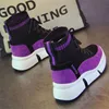 XJRHXJR-baskets montantes pour femme, chaussures de marche plates vulcanisées à 40, collection chaussures décontractées, 2022 ► Photo 3/6