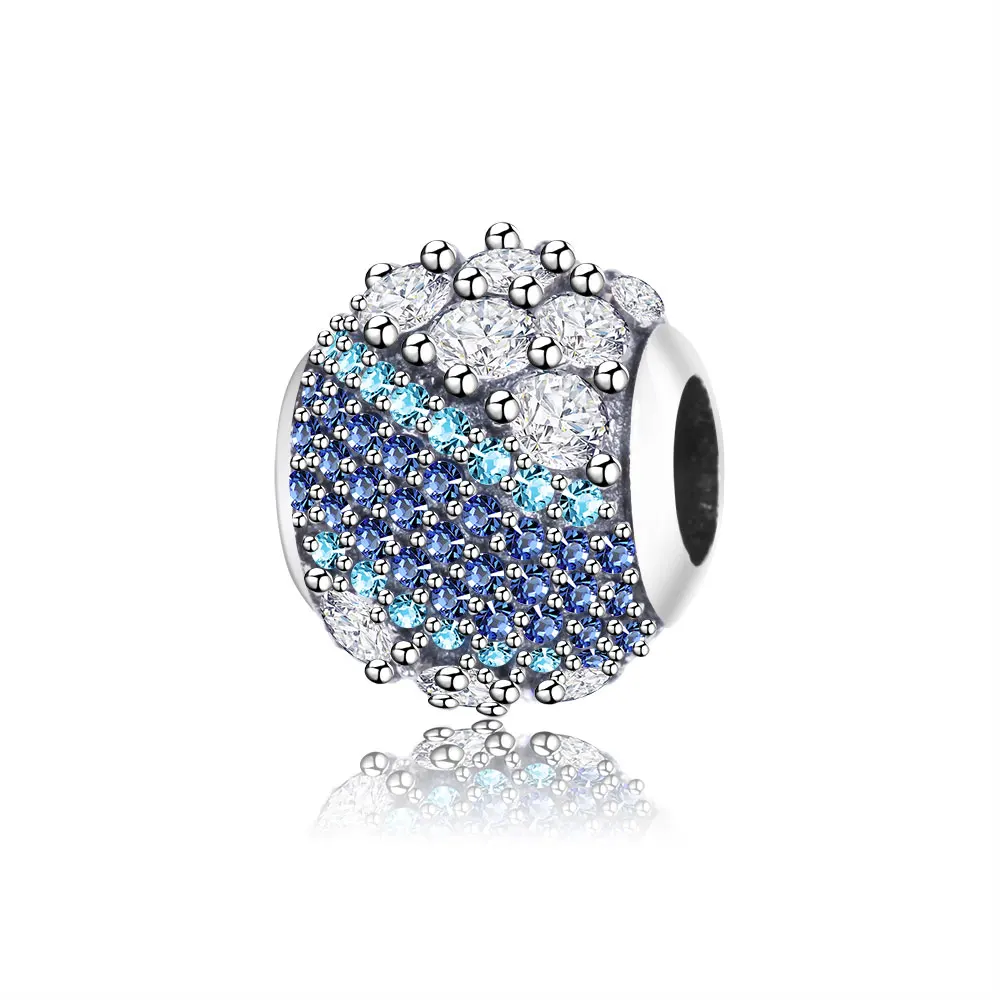 Günstig 2019 Neue Mode Schmuck 925 Sterling Silber Charm Bead Fit Original Pandora Charms Armband Klar Blau Zirkon DIY Berloque Geschenk