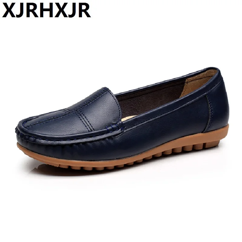 

women flats casual shoe soft leacther mother shoe