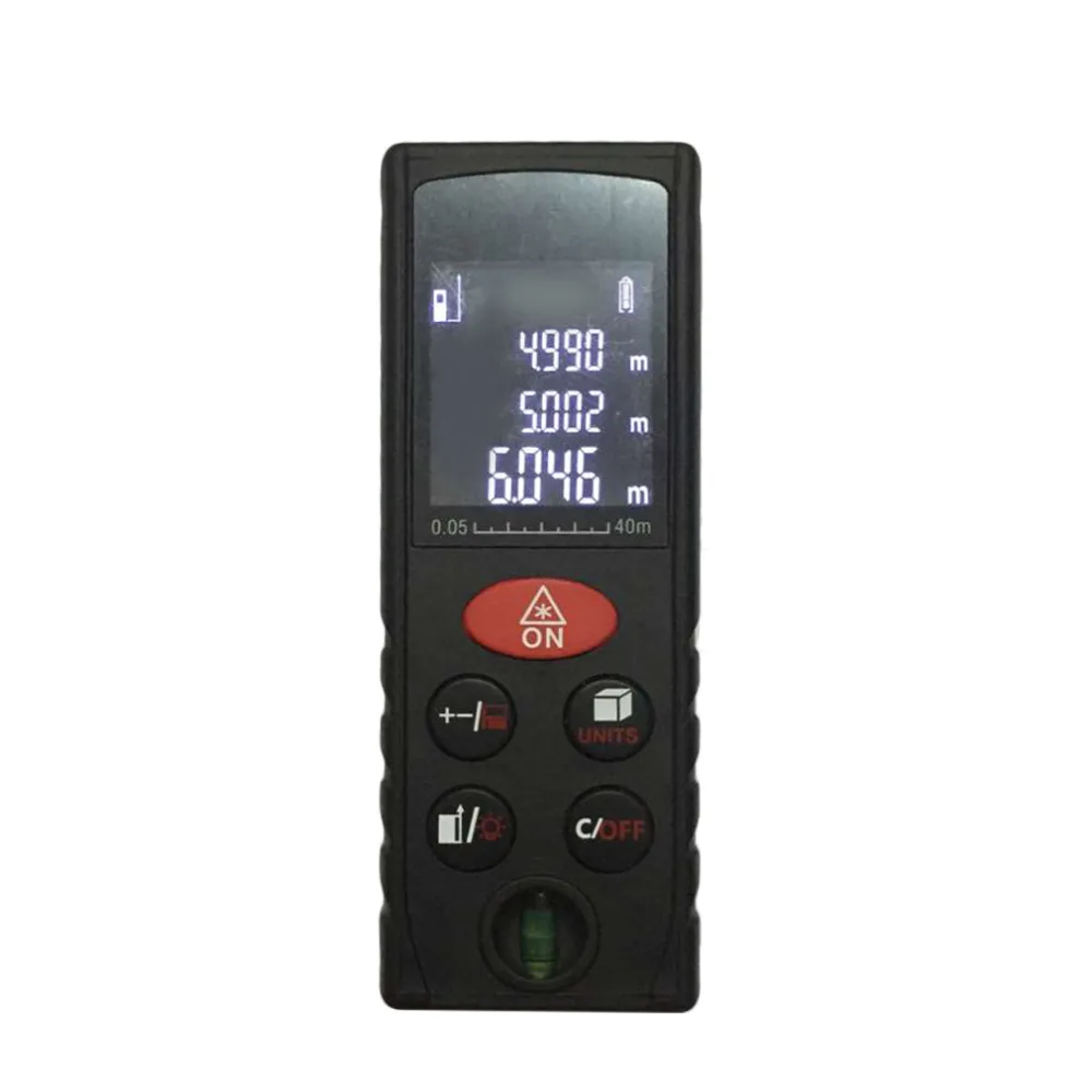 

Quality Professional Portable Size D40 Hand-held Area Measurement Instrument Laser Digital Distance Meter Black Easy To Carry