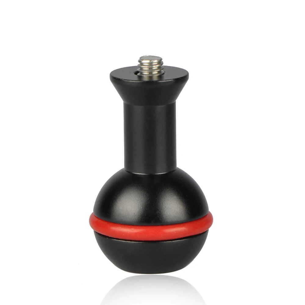 

1'' Ball Adapter with M6 Screw 1/4''-20 Mount for Underwater Handle Grip Tray Expansion Bracket Flashlight Arm Joint System