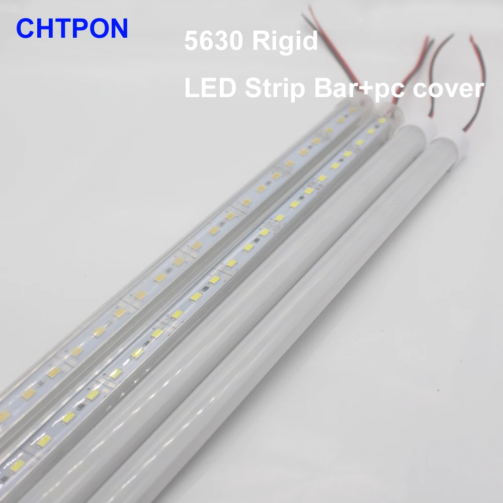 

5Pcs 50cm DC12V SMD 5630/5730 LED Rigid LED Strip Bar Light+pc cover LED Bar Light tube (warm white / cool white)