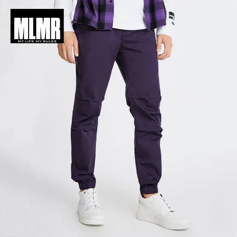 Koop Mlmr Mannen Stretch Katoen Leisure Broek Jogger Manchet Menswear 218314586