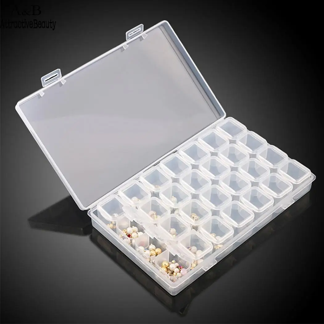 Jewelry Storage Box Ring Earring Drug Pill Beads Portable Plastic Organizer Box Case Craft Beads Container