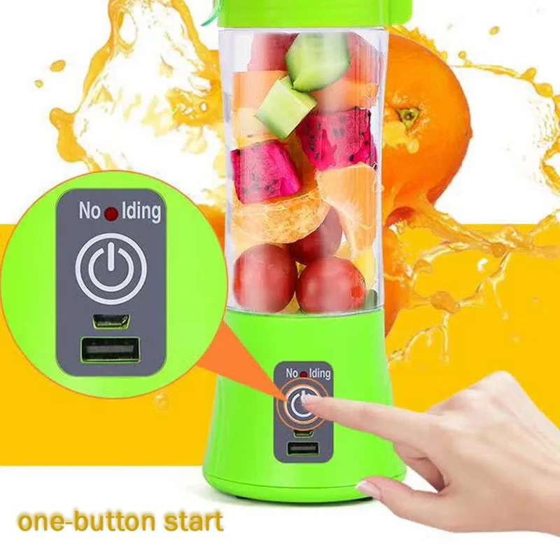 400ml Mixer Portable Fruit Juicer Vegetable Fruit Juice Machine Handheld Mixer Juice Maker Electric USB Rechargeable Smoothie