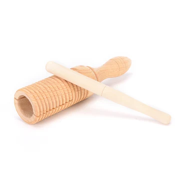 

Wooden Music Instrument Toys Percussion Crow Tube Sounder Kid Children Musical Toy Gifts