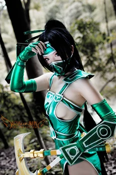 

halloween costume for women LOL Akali green cosplay costume full set