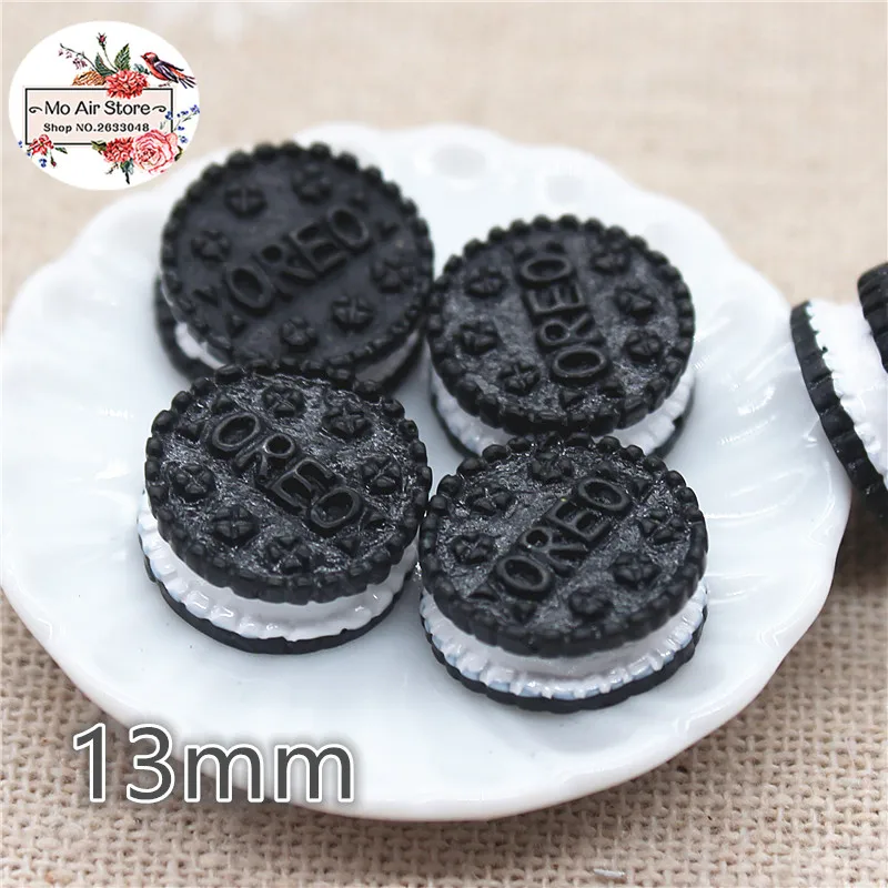 Oreo 20 шт, 13 мм, полимерный кабошон с плоской задней стороной, миниатюрный, для художественного питания, украшение, шарм, сделай сам, ремесло