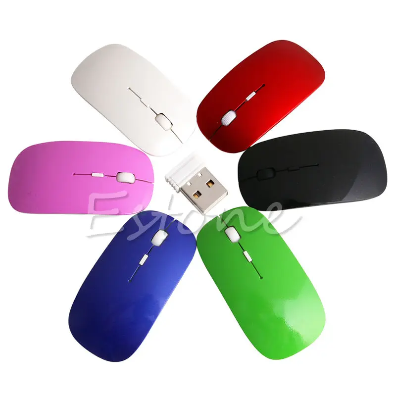 

2.4GHz Wireless Ultra Thin Optical Scroll Mouse/Mice +USB Receiver For PC Laptop High Quality Wholesale