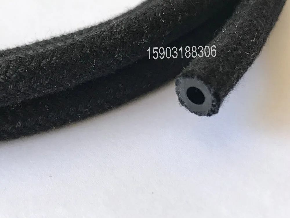 

3.2MMX7MM COTTON-OVERBRAIDED-RUBBER-FUEL-HOSE-PIPE-PETROL-DIESEL-OIL-TUBE 5M