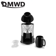 DMWD, электрическая Кофеварка, бытовая, мини, с одной чашкой, 300 Вт, сделай сам, американская, капельная, черная, кофемашина, чай, Bolier, кофейник, ЕС, США, вилка