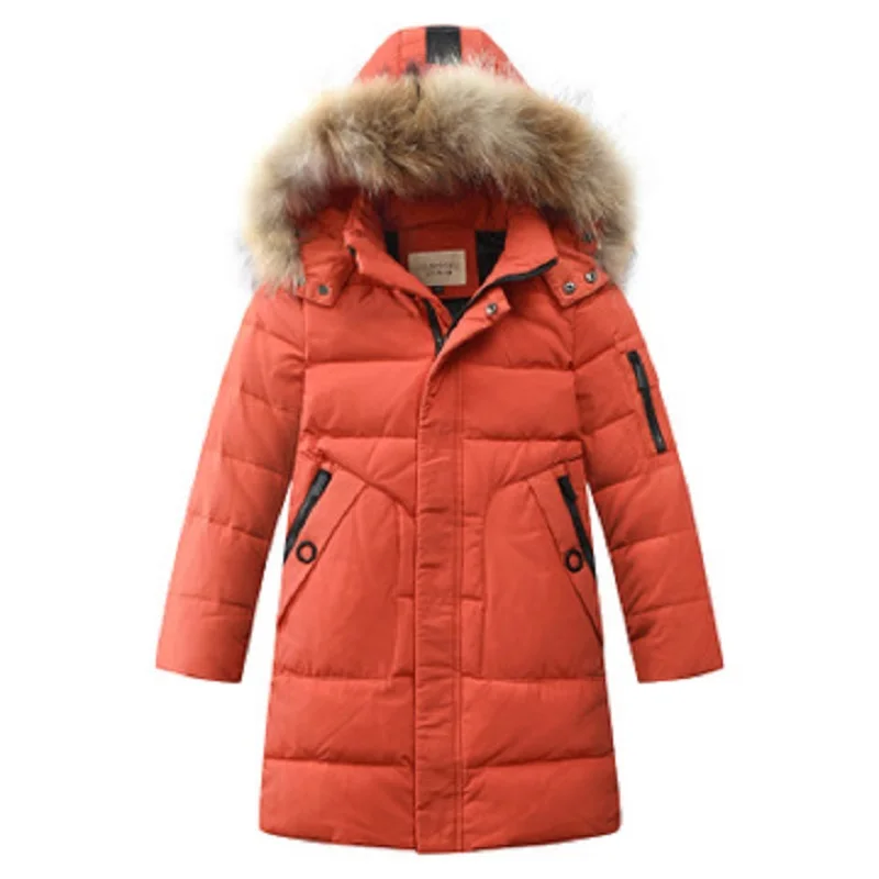 

2018 Winter Jacket Parkas Children Down Padded Teenage Clothing 2018 Warm Long Thickening Outerwear Clothing 8 10 12 14 Year