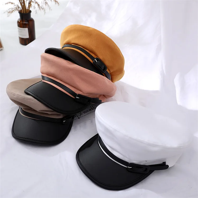 NEW fashion autumn octagonal hats for women flat military baseball cap ladies navy caps women casual berets hat gorra militar