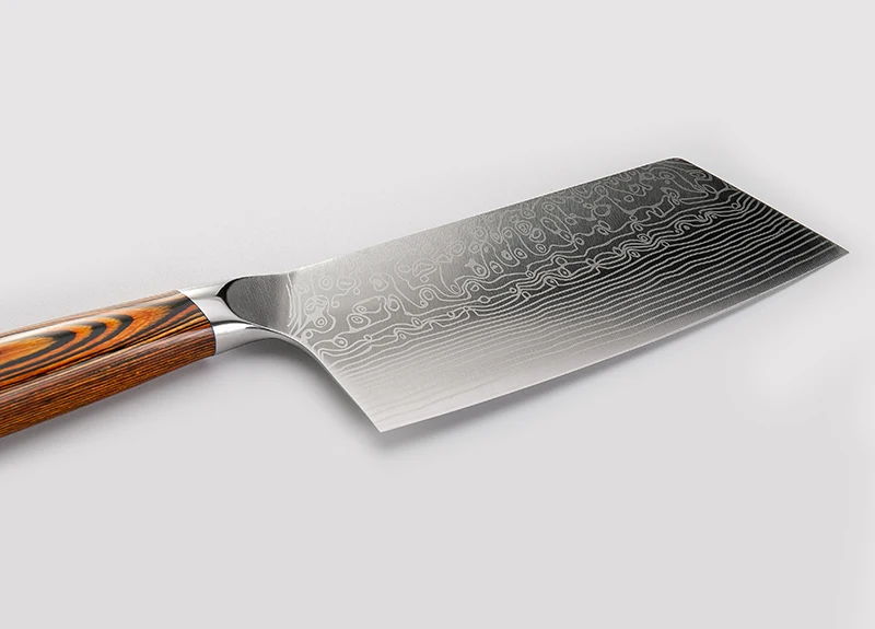 5-7-8 дюймов кухонный нож поварской нож японская фирма 7Cr17 из нержавеющей стали Высокоуглеродистый лазер дамасский узор нож Santoku