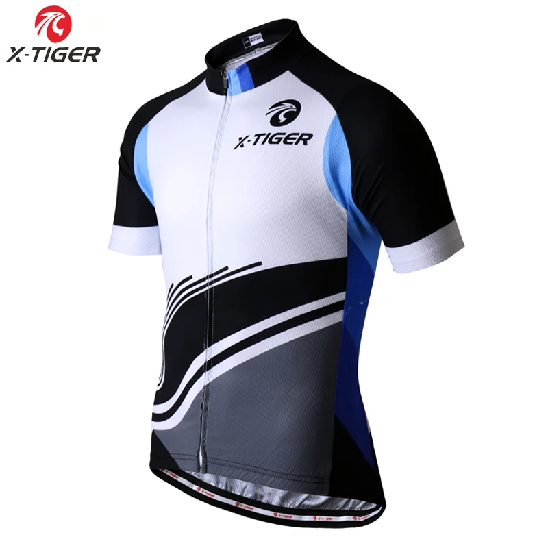 Cycling Jerseys Only X-TIGER летний короткий рукав одежда для велогонок горный велосипедный костюм, трико Ropa Ciclismo одежда Велоспорт Джерси - Цвет: Cycling Jerseys Only