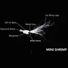 Bimoo 4PCS White #16 Mini Shrimp Salt Fly Bass Steelhead Trout Salmon Flies Nymph Fly for Saltwater Freshwater Fly Fishing ► Photo 3/6