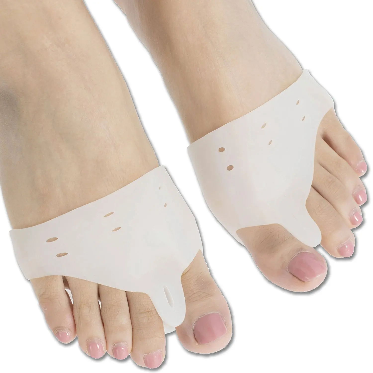 2 Pcs Silicone Toe Sets Pad Toe Separator Gel Open Toe Sock Bunion Adjuster Hallux Valgus Corrector Feet Care Protector Z24601