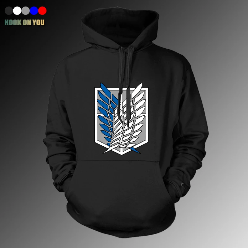Мужская Флисовая Толстовка с капюшоном и принтом атака на Титанов|mens fleece|fleece