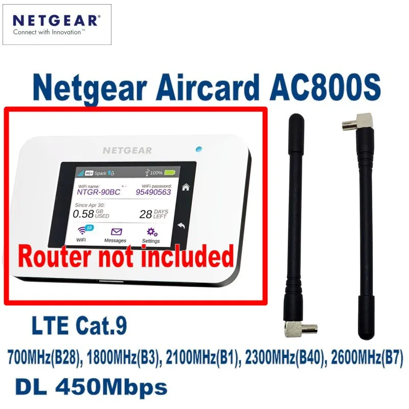 2 шт. 4 г LTE 5dBi антенны TS9 разъем для Netgear Aircar AC790S AC810S AC800S и многое другое