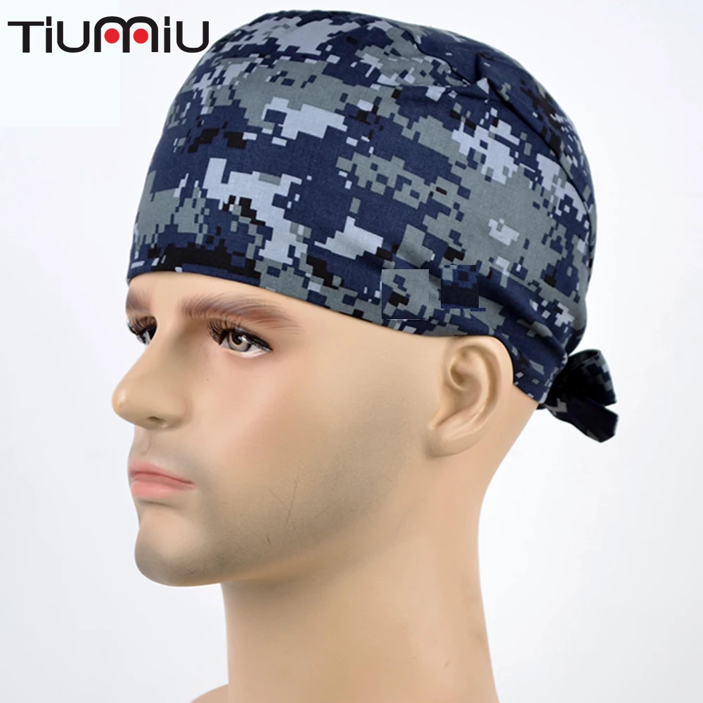 

Doctor Breathable Scrubs Cosmetic Military Style Cool Hospital Medical Caps Surgical Hat Nurse Unisexmen Women Dentist