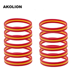 Испанский флаг силиконовые женские мужские браслеты спортивный ремешок ювелирные изделия 10 шт FB-0001 - Цвет: FB-0001