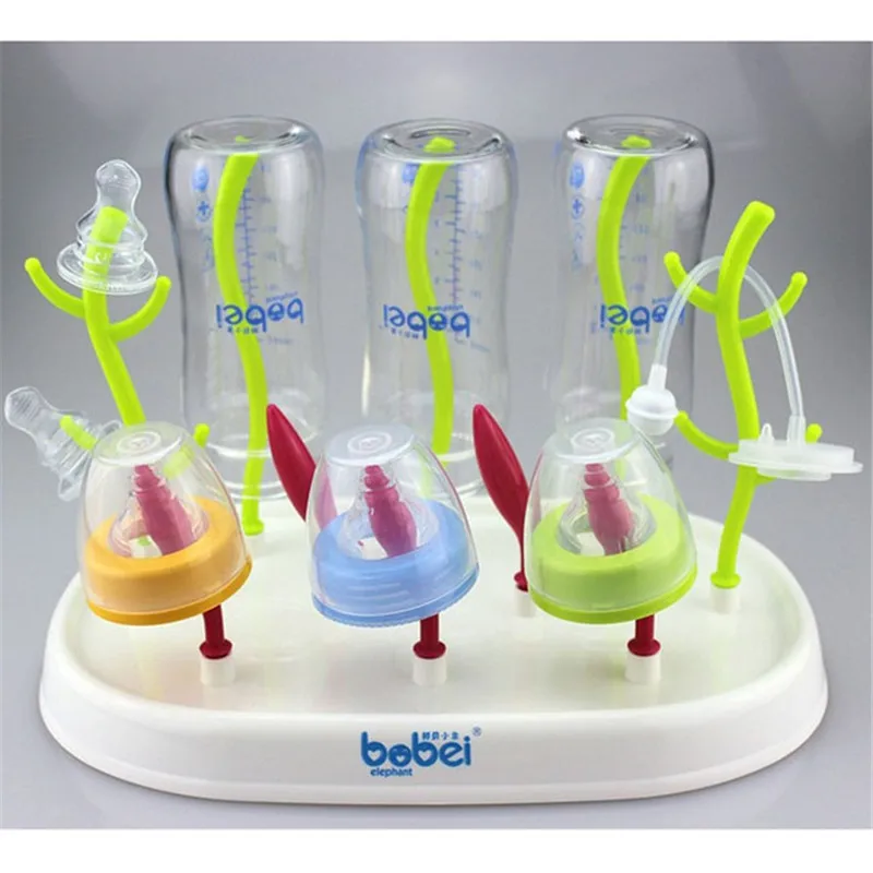 Baby Bottle Rack Baby Bottle Cleaning Dryer Drainer Storage Rack Tree