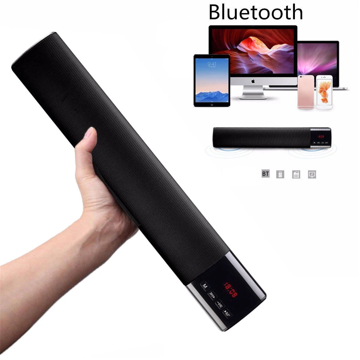Bluetooth беспроводной 3D Саундбар звук бар кинотеатр HiFi акустическая система сабвуфер синий