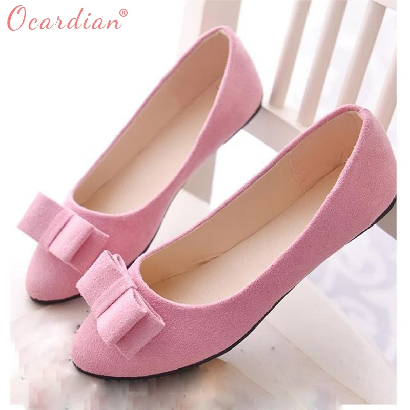 

Ballet Shoes 2018 Ladies Shoes Buty Women Work Flats Bow Tie Slip Shoes Boat Comfortable Shoes <=487g34