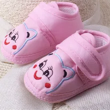 Потрясающая детская обувь для мальчиков и девочек 0-12 месяцев, Детская Хлопковая осенне-зимняя обувь с мягкой подошвой(s3-6