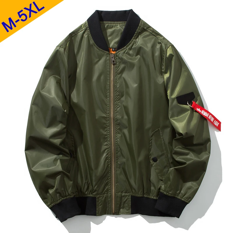 

5XL Mens Jacket Spring Autumn Bomber Jacket Coat Male Classic City Pilot Air Jacket Stand Collar Fashion Style 2019 Brand MuLS