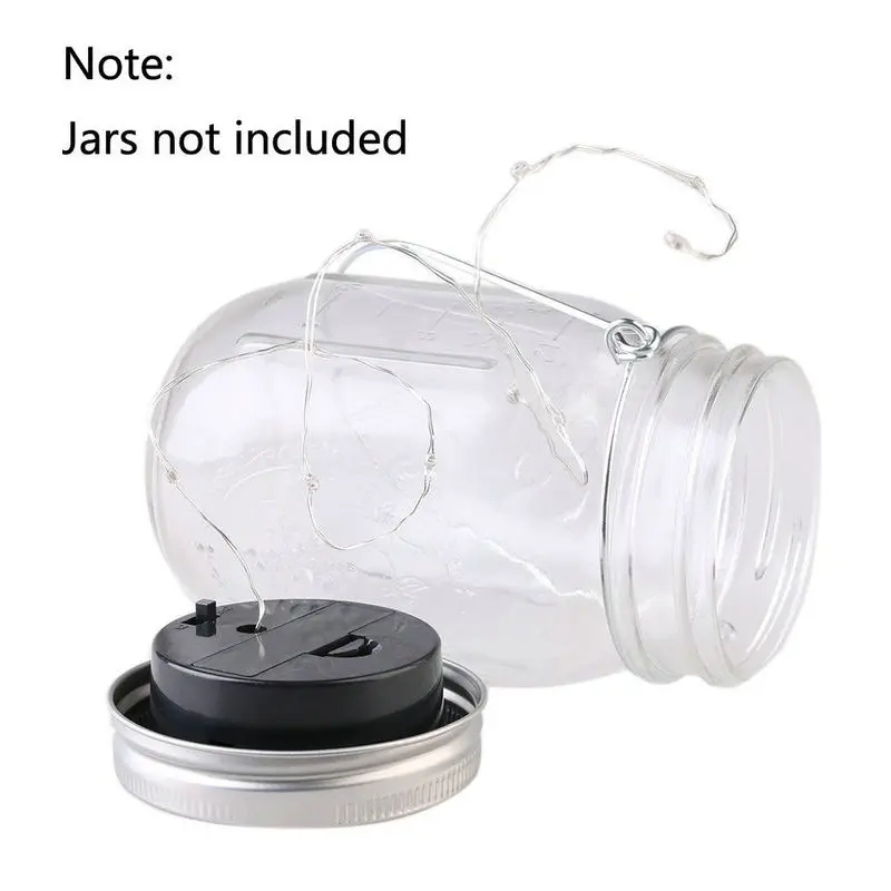 2m 20leds Solar Powered Mason Jar Lid Insert Fairy String Vine Light