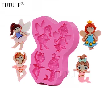 

Gadgets - Angel Cherubs with wings Mould- fondant Mermaid Silicone Mold Fondant Chocolate Candy Polymer Clay Craft Mold