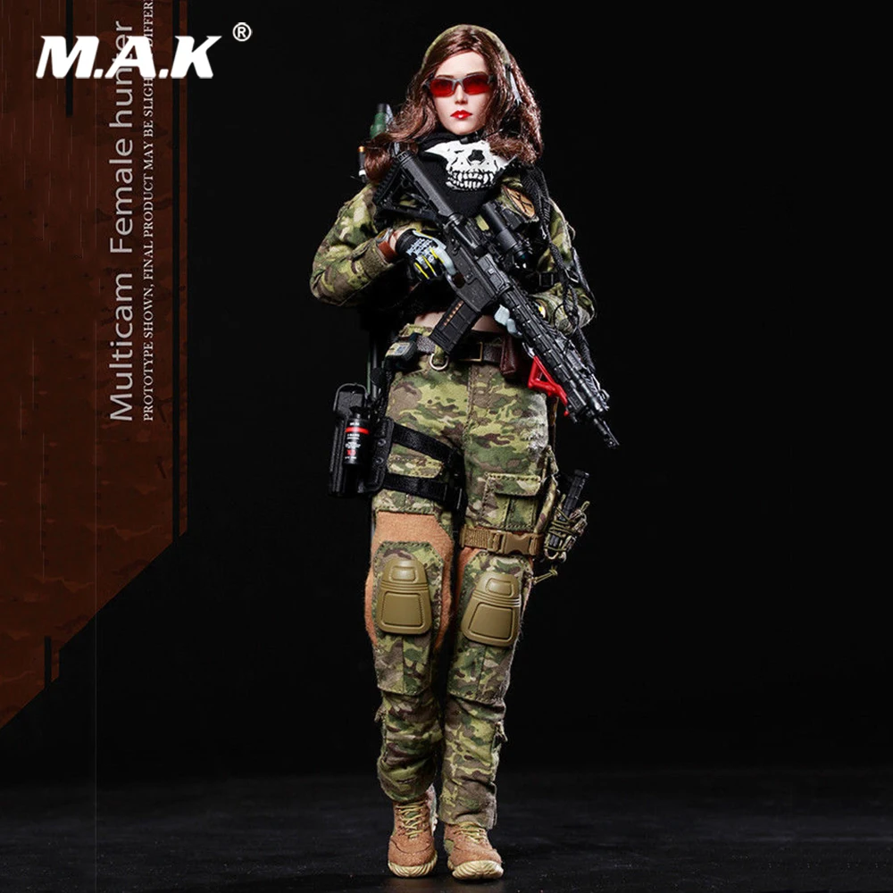 В наличии FS 73015 1/6 весы полный набор Multicam женский Охотник стрелок MC войны Angela