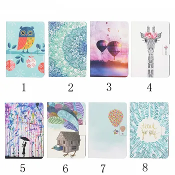 

Hot Pada 8'' tablet case for samsung galaxy tab 4 7.0 SM-T230 print cover case+screen protector+stylus